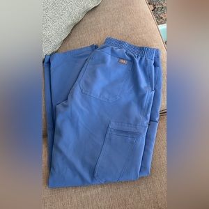 Light Blue Figs Scrub Pants